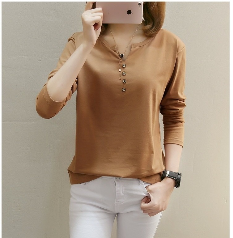 韓系百搭鏤空修身顯瘦時尚內搭圓領上衣 L-3XL 兩款任選