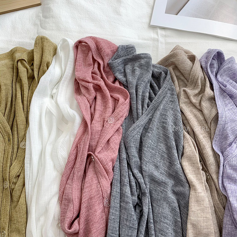 四季百搭軟糯罩衫防曬外套 6色 棉質外套 舒適透氣