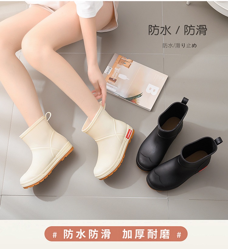 韓系防水防滑耐磨時尚短靴雨鞋 多色多尺寸(防滑/短筒/耐磨雨靴)