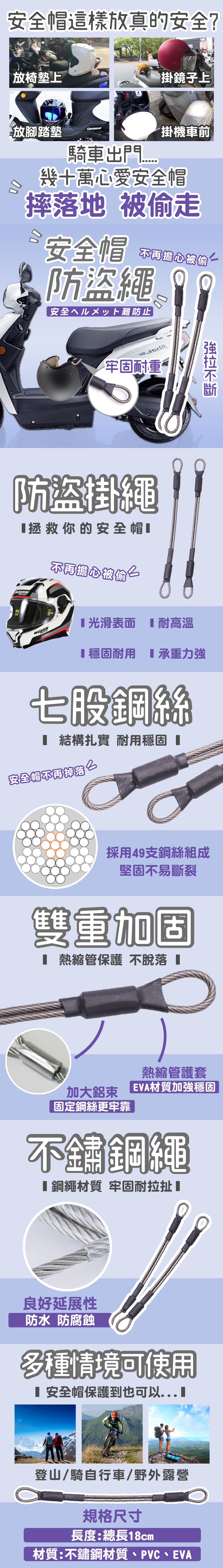 極堅固安全帽防盜繩