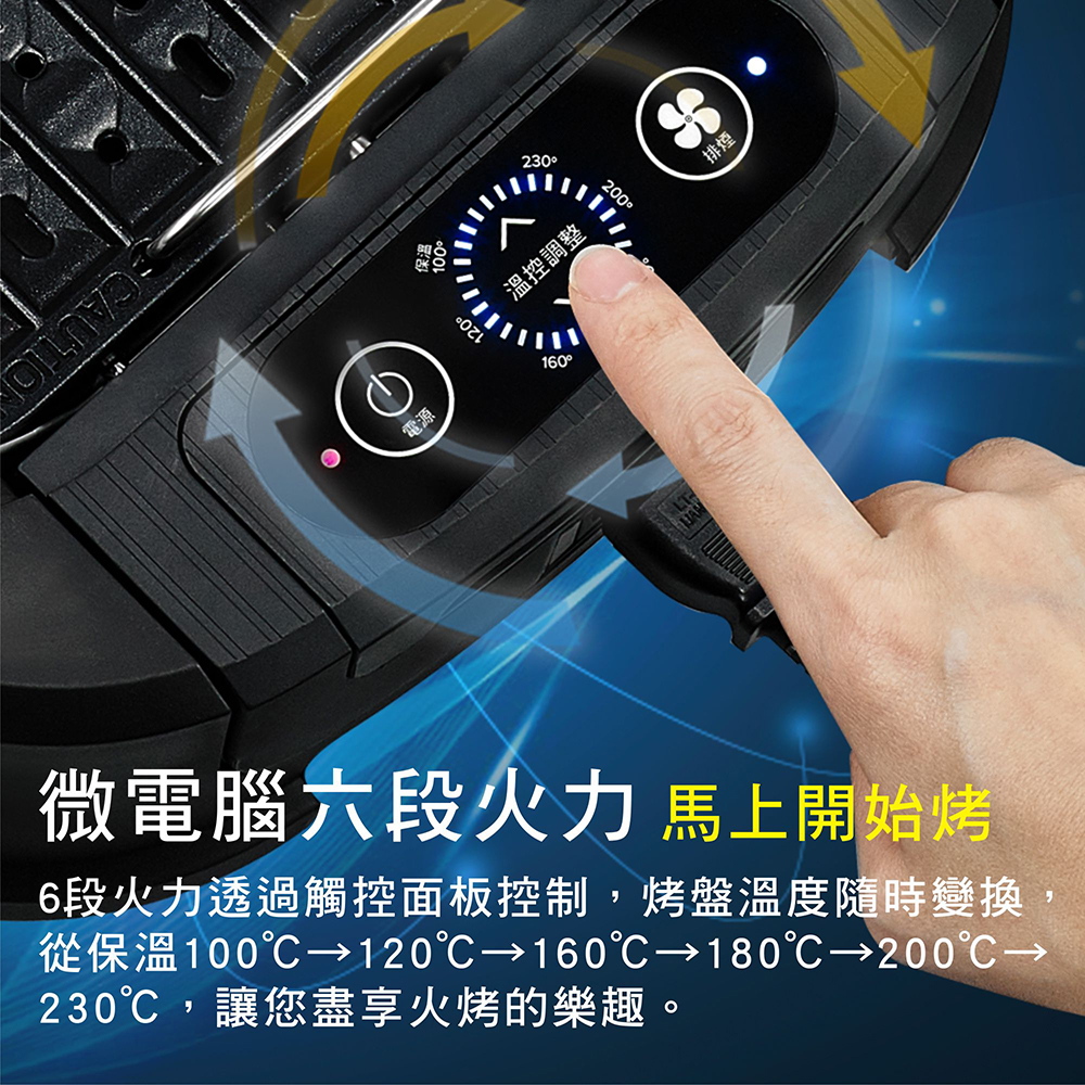 【大家源】排煙油切燒烤爐/電烤盤/無煙烤盤 TCY-371501