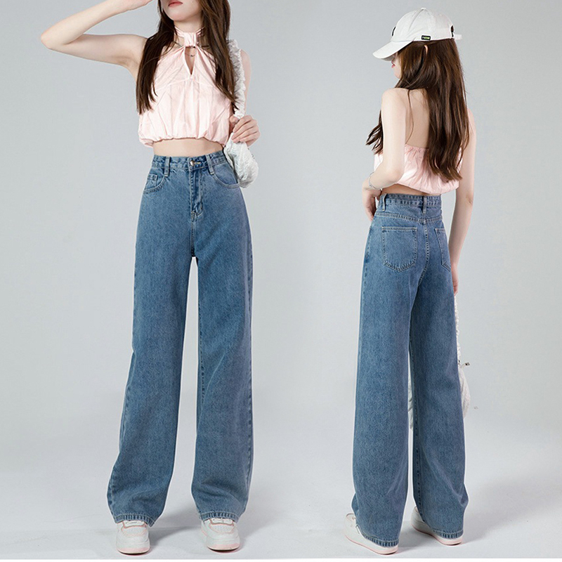 經典不敗牛仔褲寬褲 4色黑/牛仔藍/卡其/淺藍 M-XXL