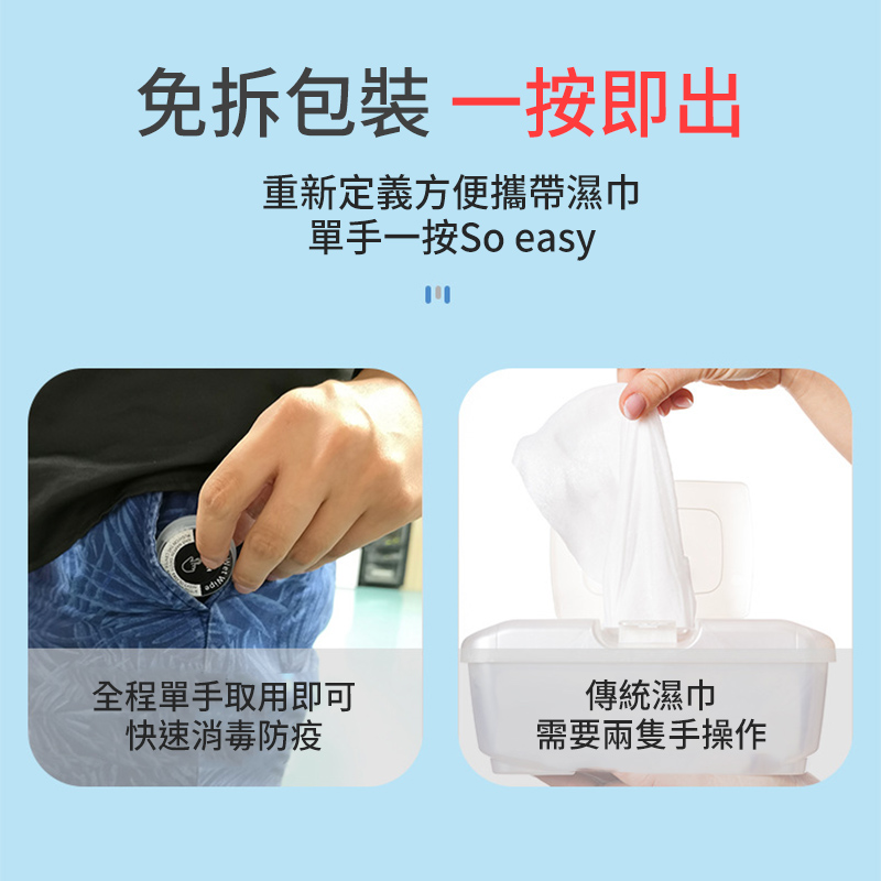 一次性按壓消毒濕紙巾 拋棄式壓縮紙巾 旅行用品