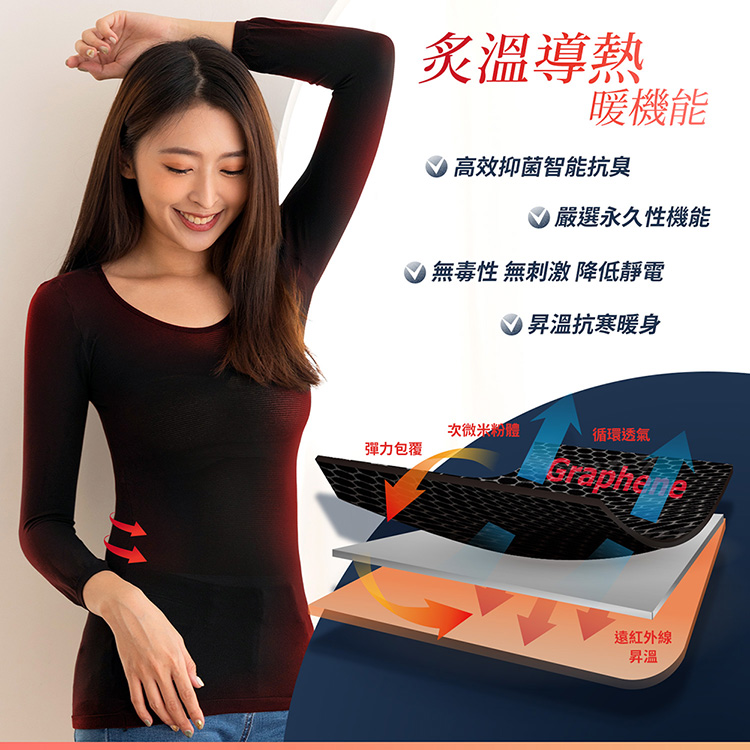 【GIAT】台灣製石墨烯遠紅外線機能男女發熱衣&背心