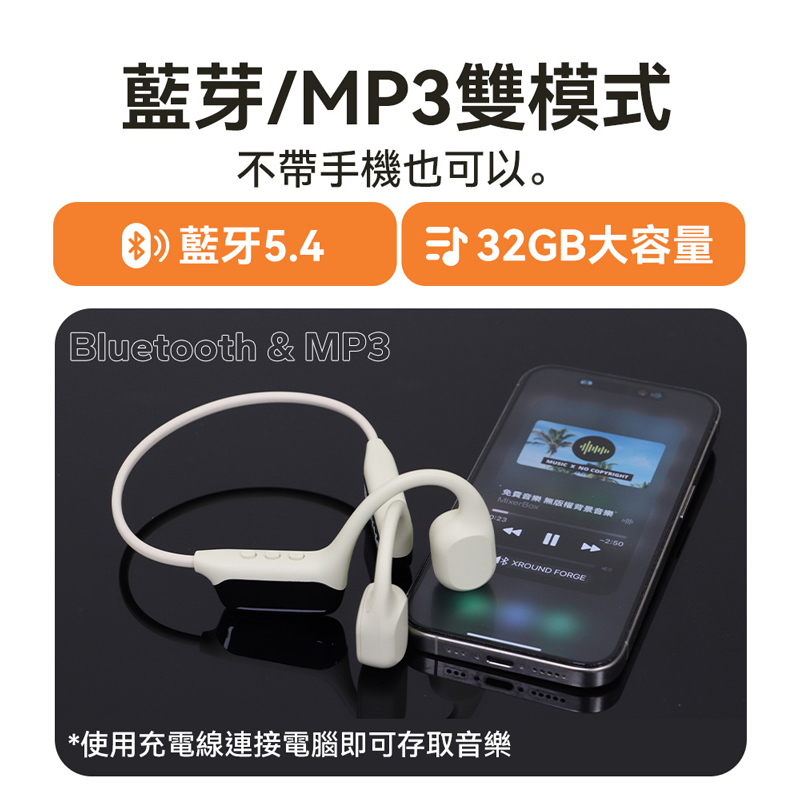 【聆翔】S10骨傳導耳機 藍芽耳機 游泳耳機 運動耳機 通話耳機 降噪耳機