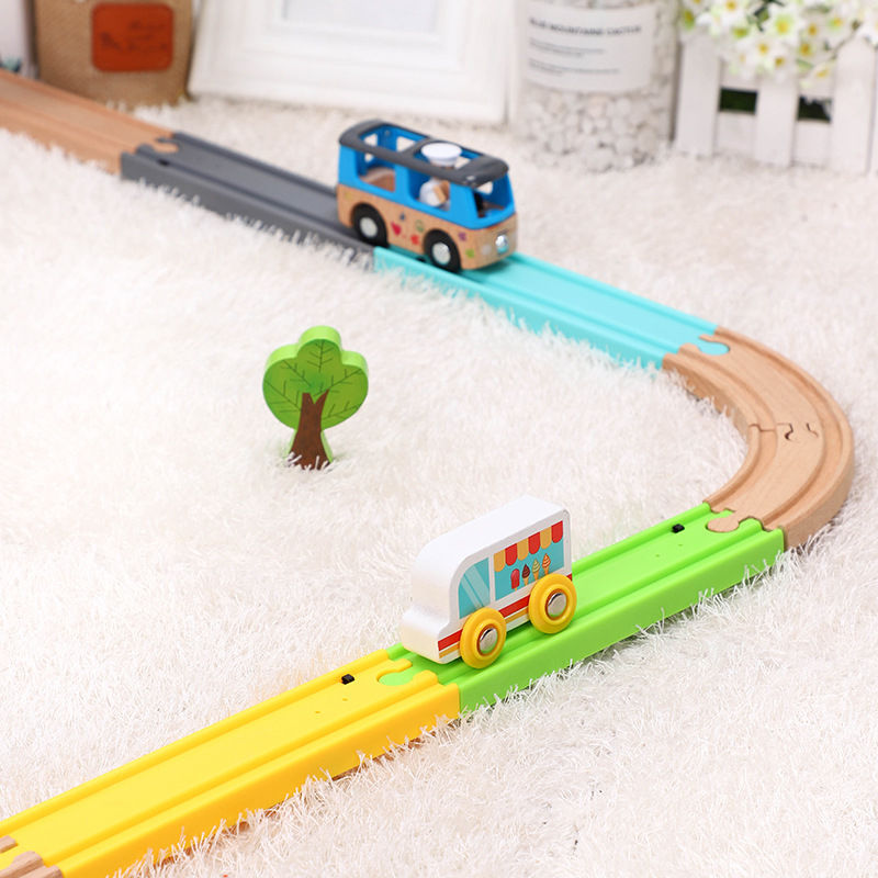 觸碰式電動發聲火車軌道玩具 多色任選