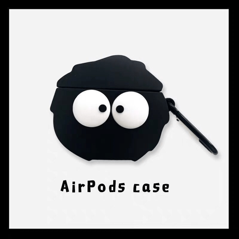 可愛小黑炭耳機保護套(附掛鉤) AirPods適用