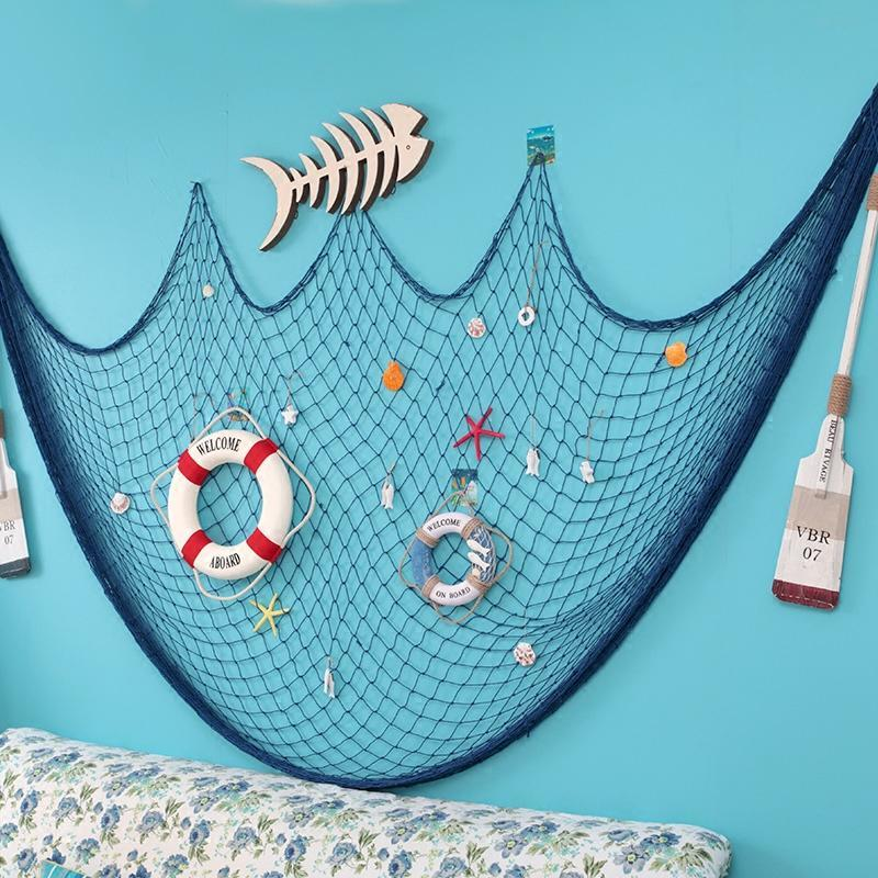 地中海漁網創意牆面裝飾組