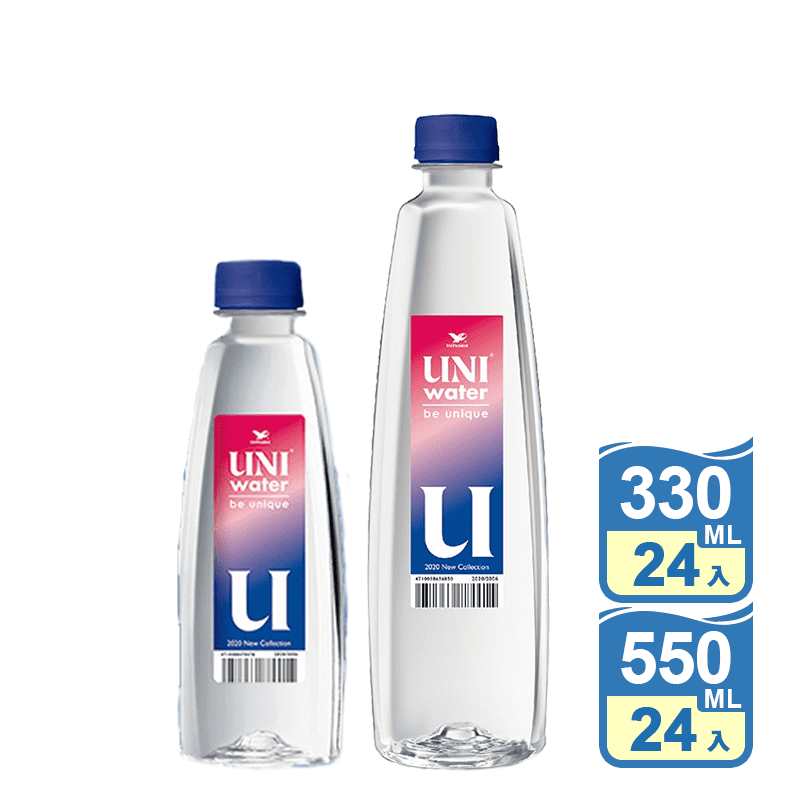 【統一】Uni water 純水 550ml&amp;330ml (24瓶/箱) 瓶裝水