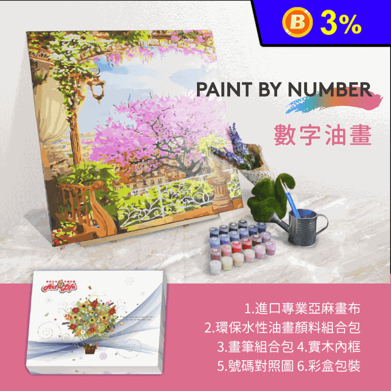 【ArtLife 藝術生活】DIY彩繪數字油畫40x50cm (60款任選)
