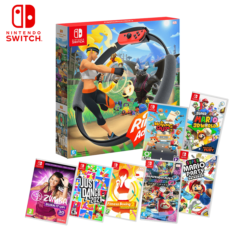 【Nintendo 任天堂】健身環大冒險(台灣公司貨)+《遊戲任選X1》