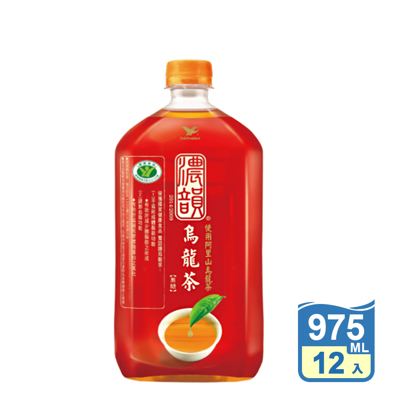 【統一】濃韻烏龍茶 975mlx12瓶/箱 無糖飲料 無熱量