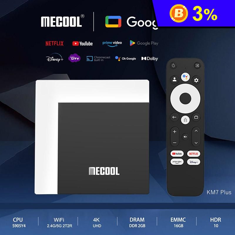 【MECOOL】米酷4KHDR多媒體Google電視盒(KM7Plus)