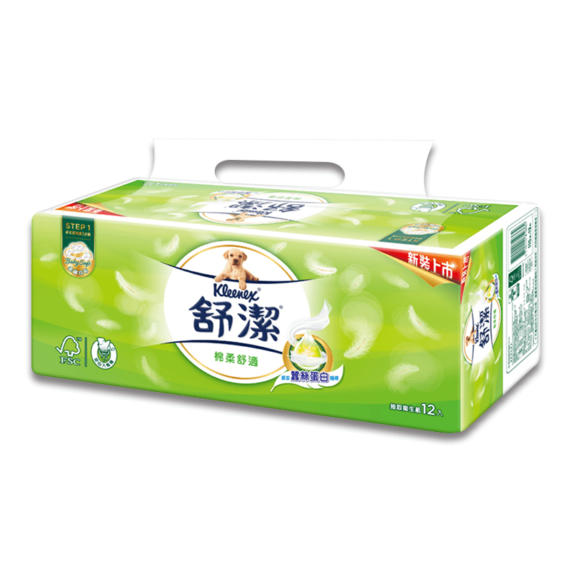 【Kleenex 舒潔】棉柔舒適抽取衛生紙 110抽X12包X6串/箱(8152