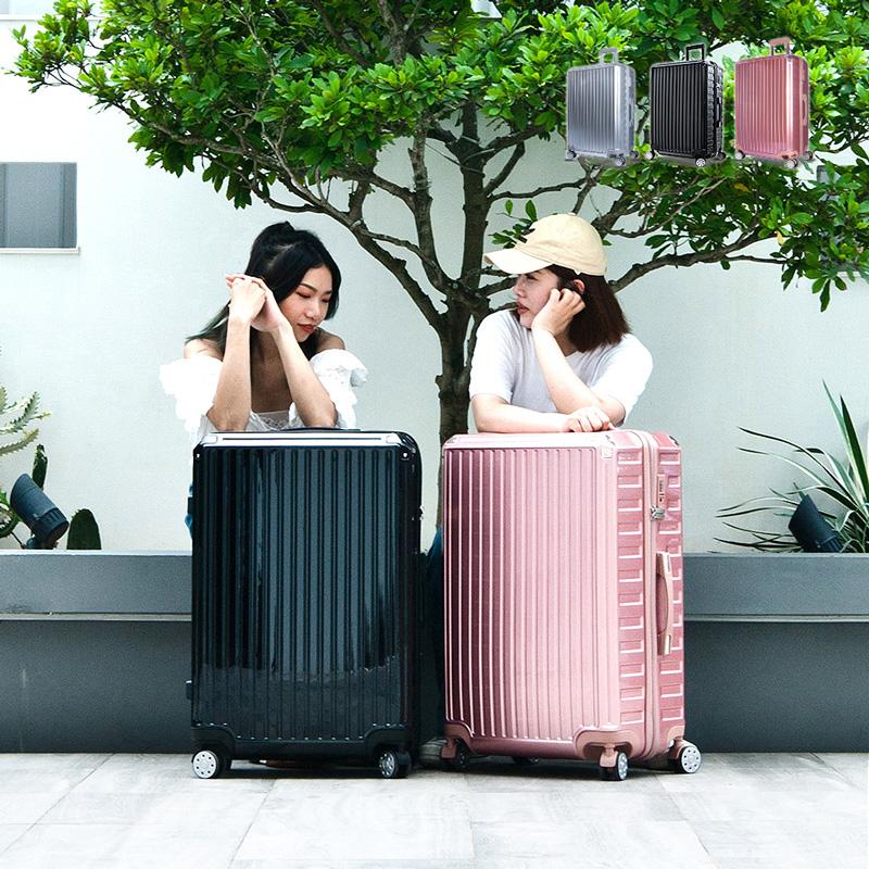 【MR.BOX】路易 28吋PC+ABS耐撞TSA海關鎖拉鏈行李箱旅行箱