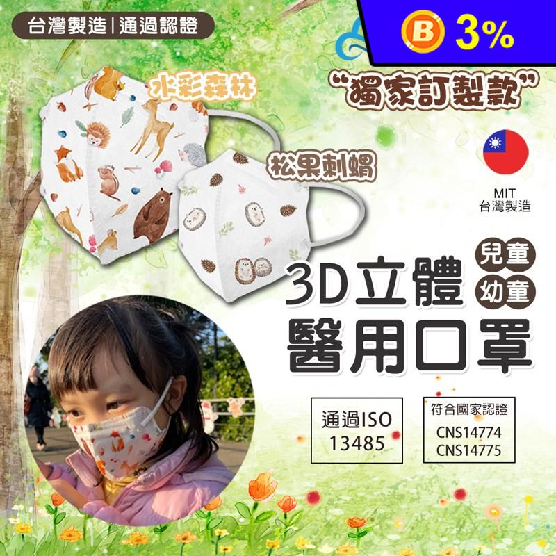 【順易利】翠樂絲獨家訂製款 3D立體醫用口罩(30片/盒)