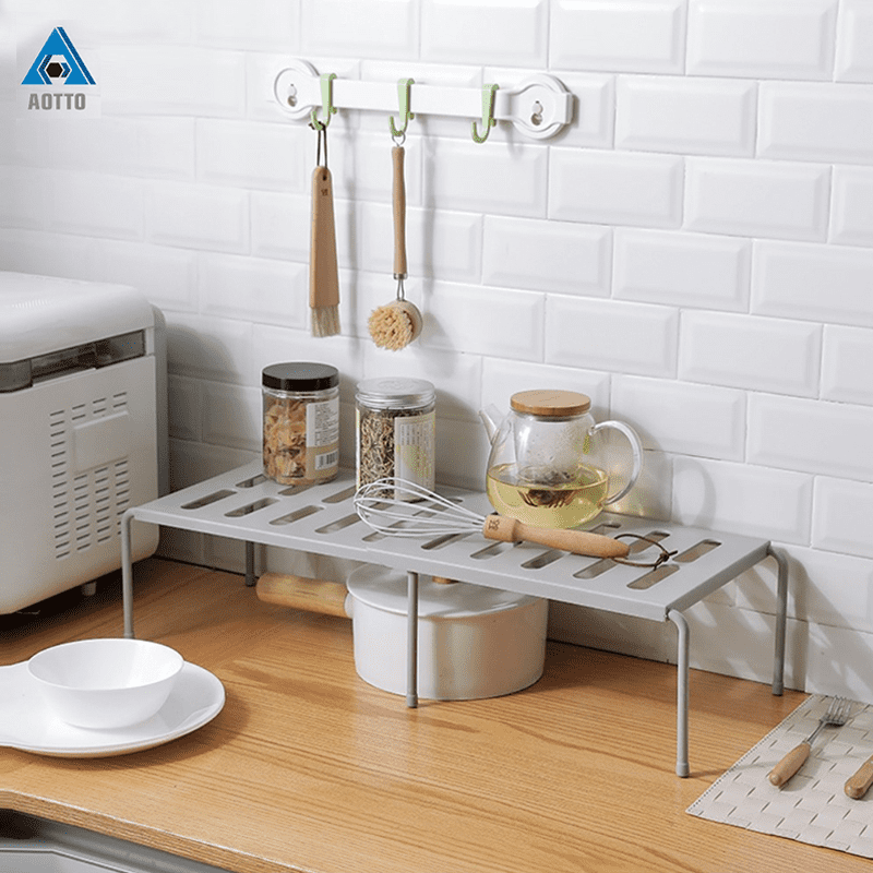 【AOTTO】可伸縮置物架 廚房收納 下水槽收納 多功能 (簡易 方便 收納)