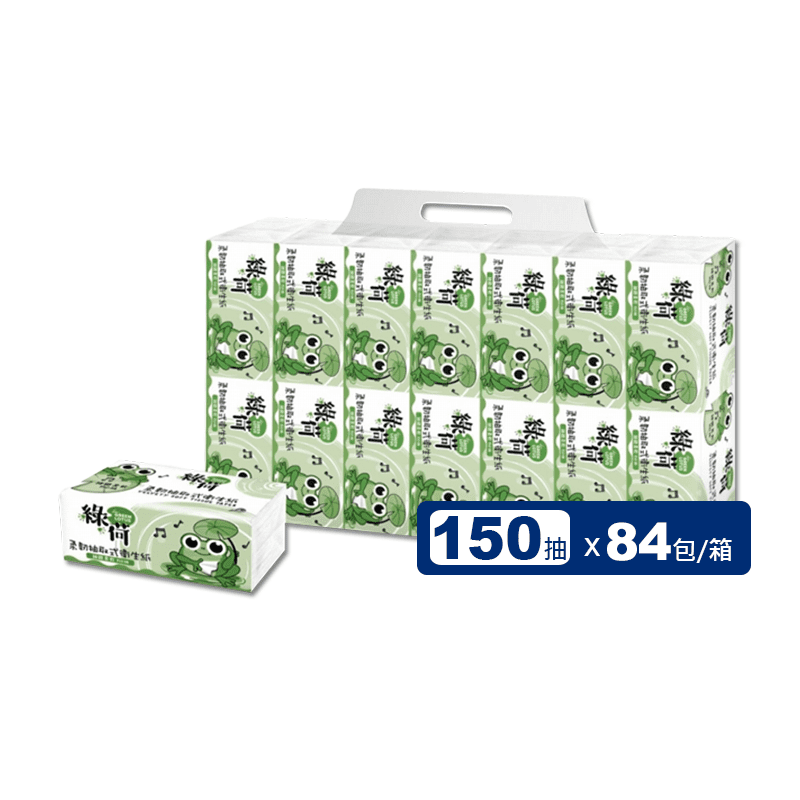 綠荷柔韌抽取式花紋衛生紙150抽X84包