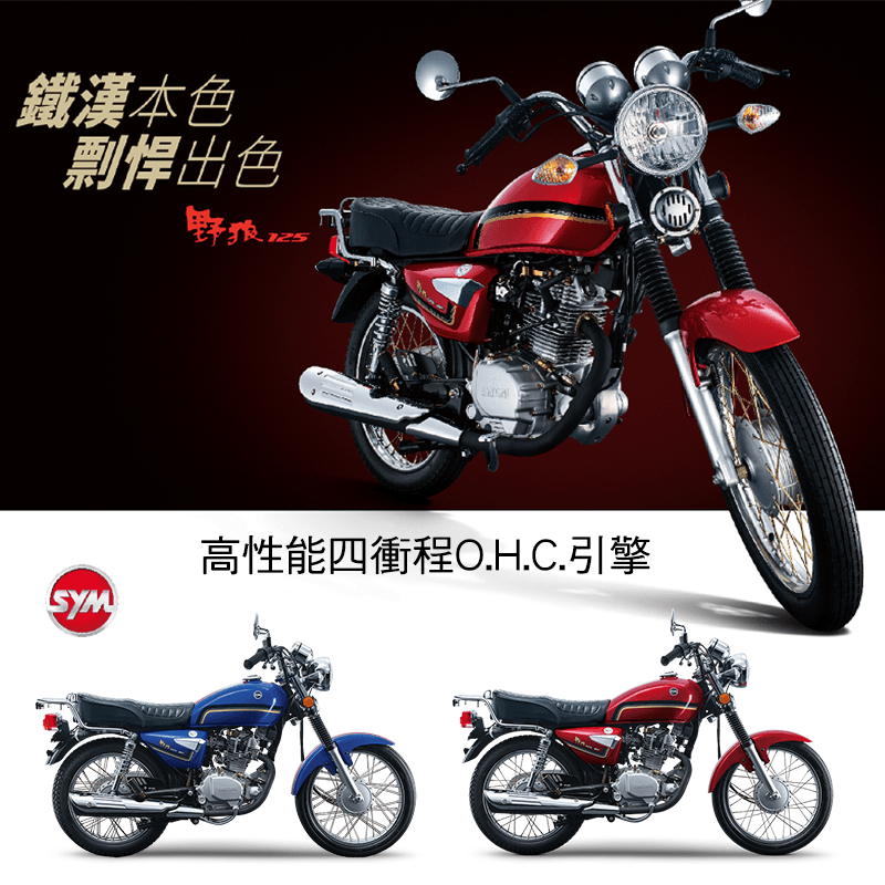 SYM三陽機車野狼125檔車,限時9.6折,請把握機會搶購!