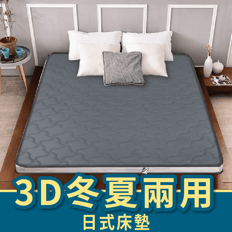 MIT防潑水3D冬夏二用12cm日式床墊
