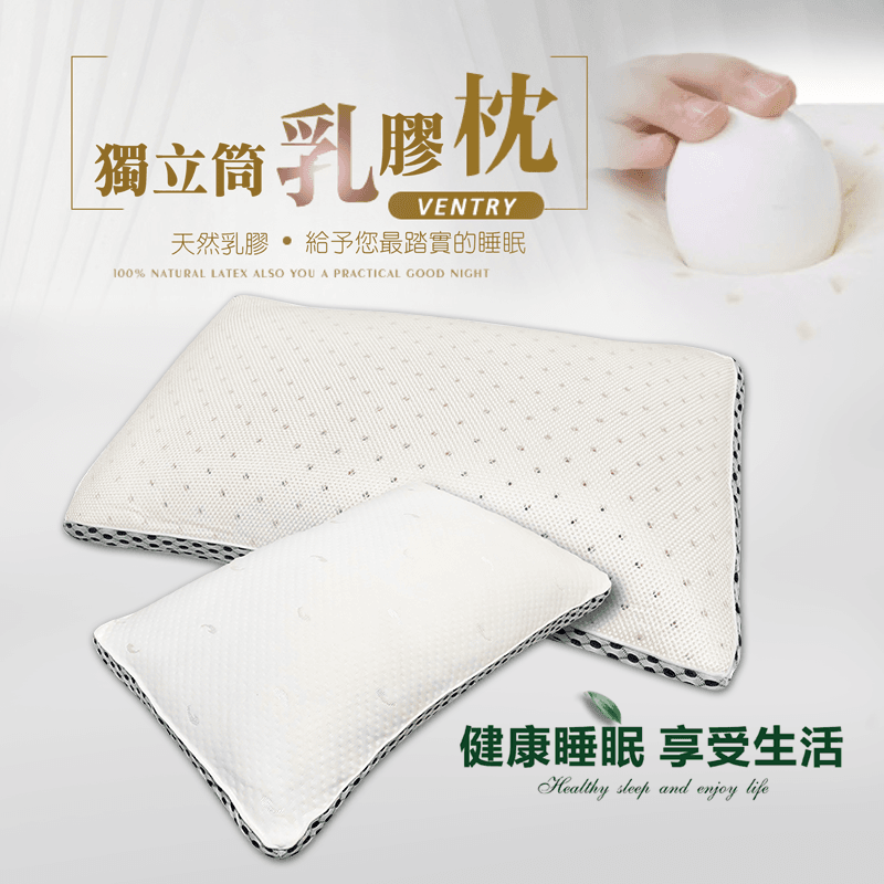 法頌獨立筒透氣乳膠枕,限時破盤再打82折!