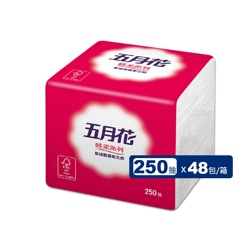 【五月花】單抽式衛生紙(250抽x48包)