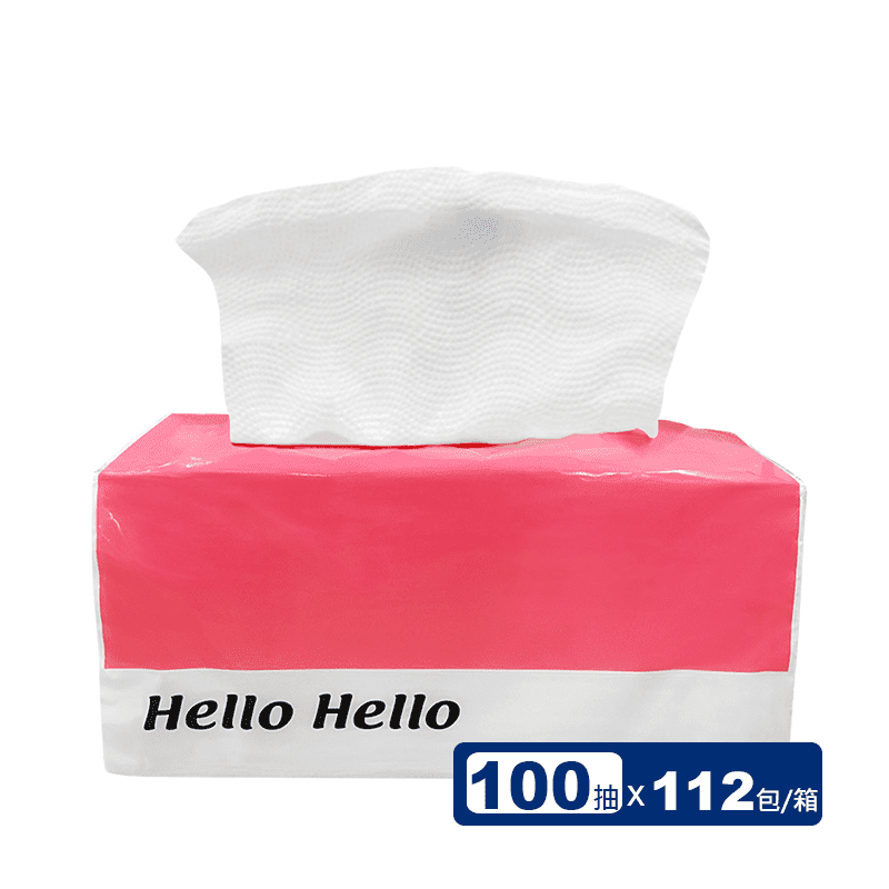 【HELLO HELLO】簡約風清新柔感抽取衛生紙(100抽x14包x8串/箱)