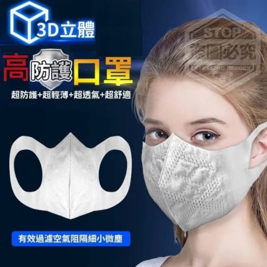 台灣製高防護3D立體口罩