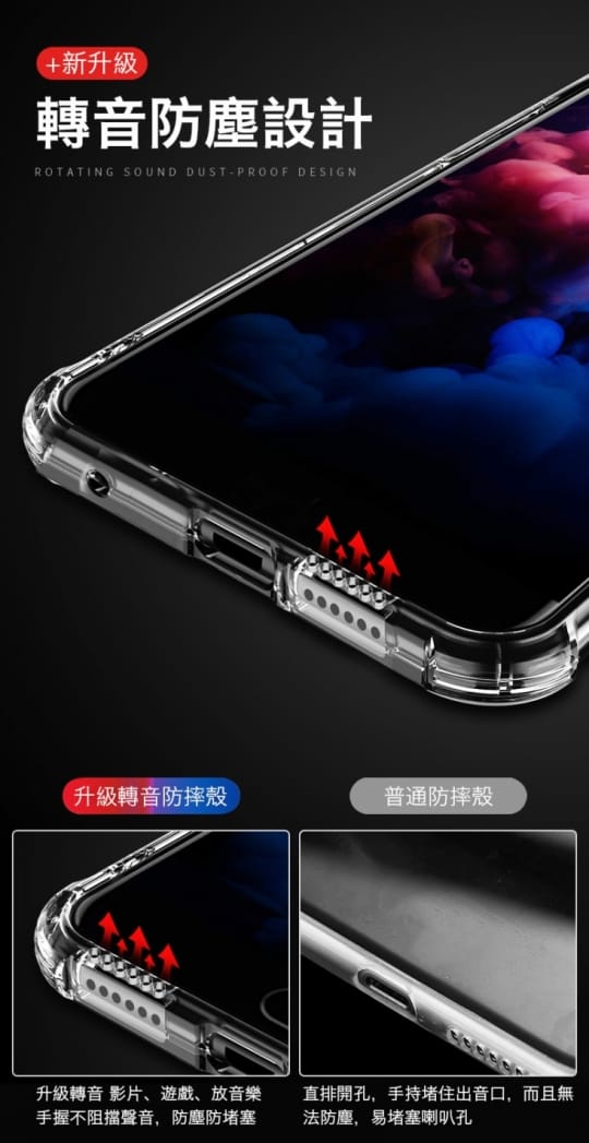 6D防摔氣囊轉音手機殼