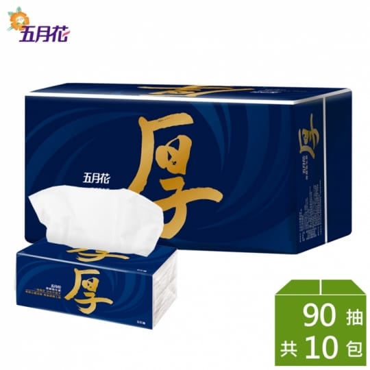 【MAY FLOWER 五月花】厚棒抽取式衛生紙(90抽*10包*6袋)