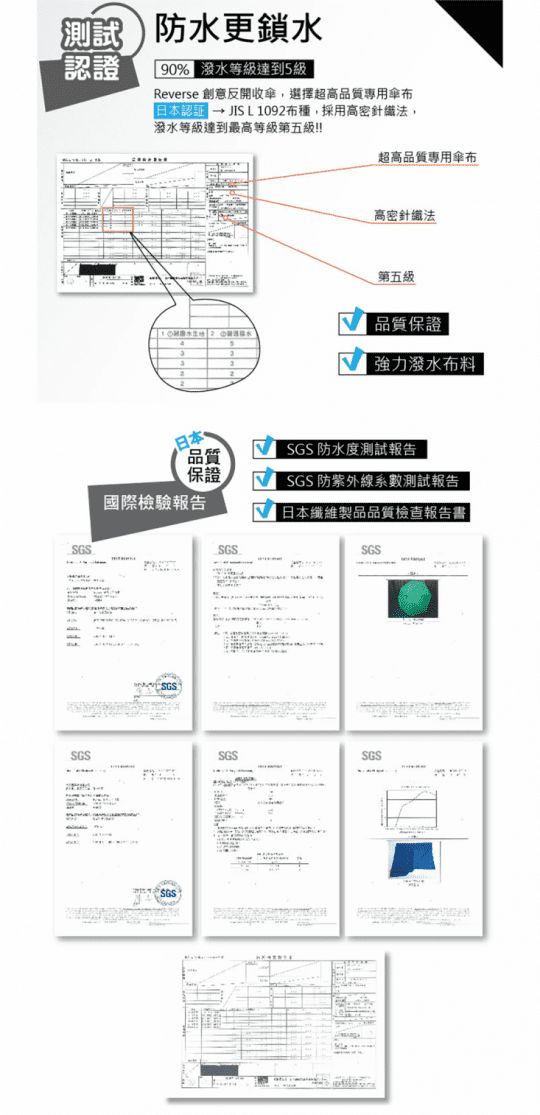 【飛蘭蔻】輕盈亮采大圓點-C型反向直傘UM-3113