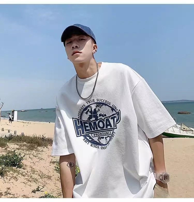 美式復古純棉男短袖T恤雅痞上衣