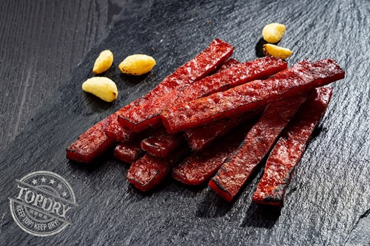 【TOPDRY 頂級乾燥】台灣原塊豬肉乾160g 使用頂級後腿肉