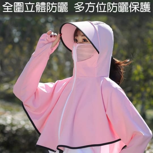【Abbie】時尚舒適透氣大帽緣多功能防曬罩衫(現貨熱銷中)