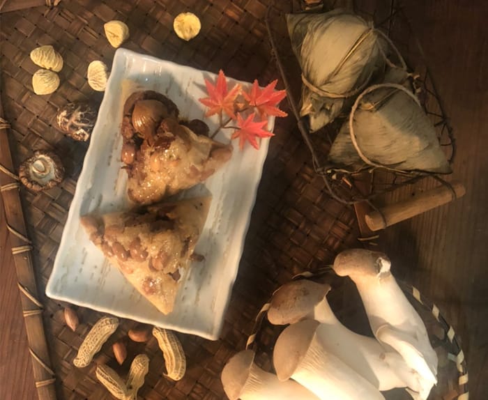 【泰凱食堂】五穀養生素粽/古早味香菇素粽(5顆/組x4組)