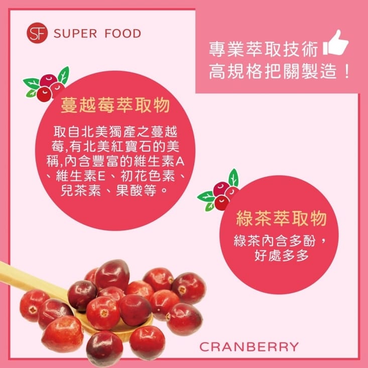 【SF】精粹蔓越莓咀嚼錠70粒(蔓越莓萃取物.維生素A.E.C等)
