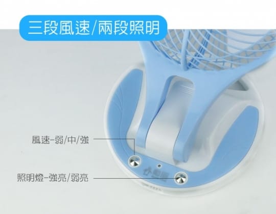 勳風隨身摺疊照明風扇