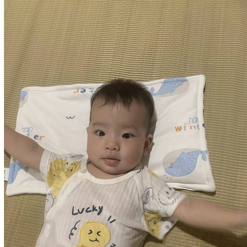 【凱美棉業】純棉磨毛豆豆絨雲片枕 嬰兒枕頭 防吐奶枕 兒童枕頭 豆豆枕