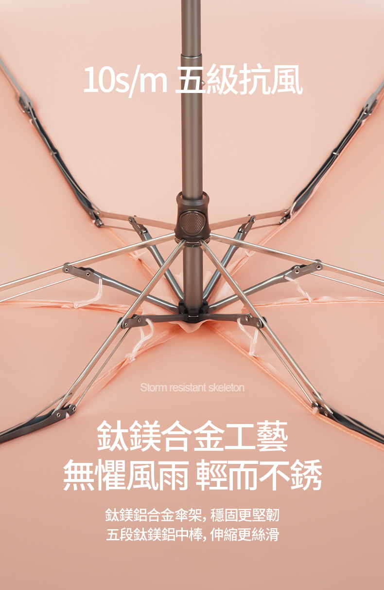 鈦鎂鋁合金奈米科技晴雨傘超輕傘