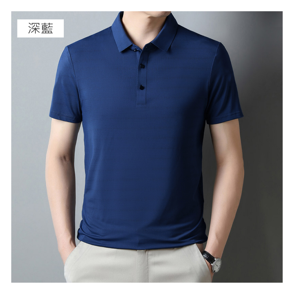冰涼絲滑彈力透氣商務POLO衫 XL-3XL 三色可選