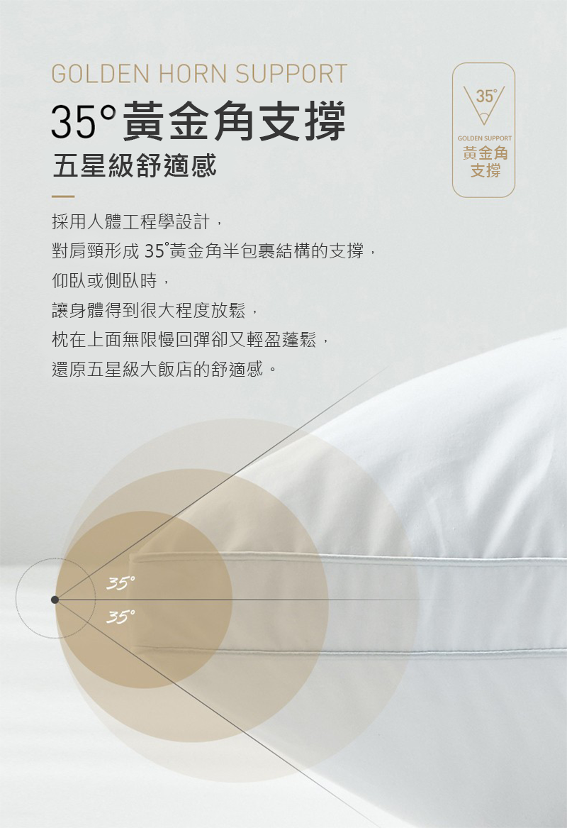 真頂級純棉透氣羽絲絨枕