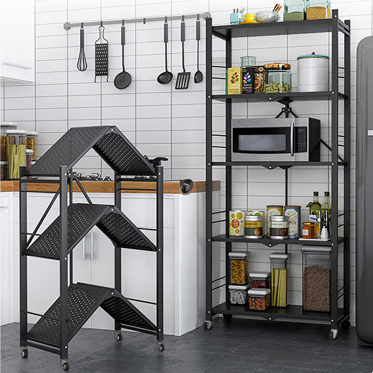 免安裝摺疊置物超強收納架(三層/五層) 置物 廚房/居家收納