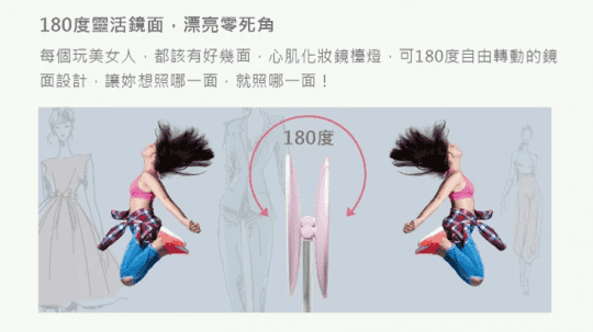 威剛LED心肌補光化妝鏡