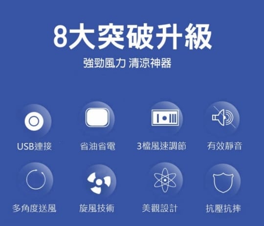 超涼感皮革車用雙風扇