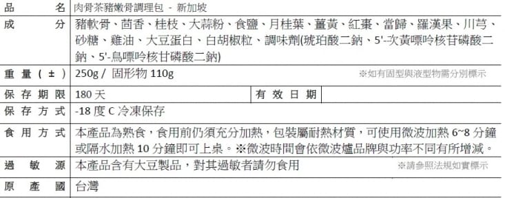 【禾記】豬嫩骨250g/包 口味任選12包(紅燒/清燉/肉骨茶/麻辣)