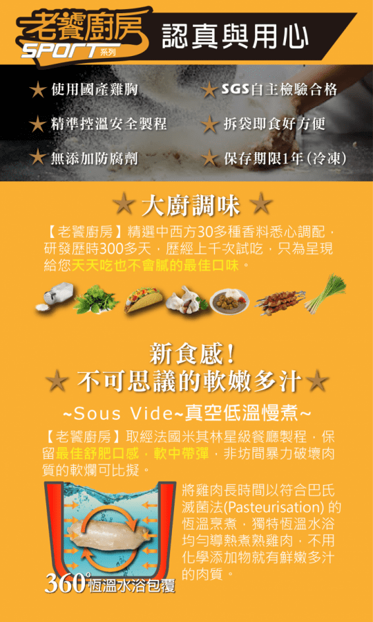 【老饕廚房】水嫩舒肥雞胸即食隨手包