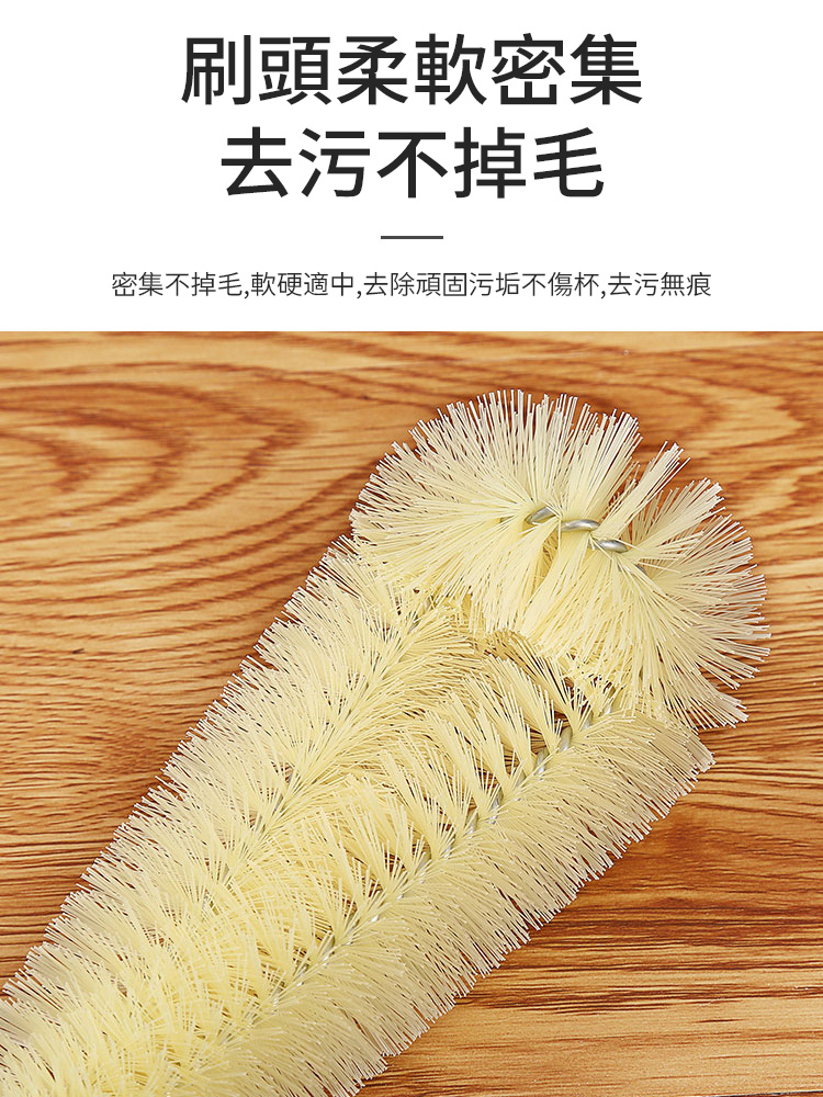 無死角去污長柄L型清潔刷頭杯刷 顏色隨機 可懸掛