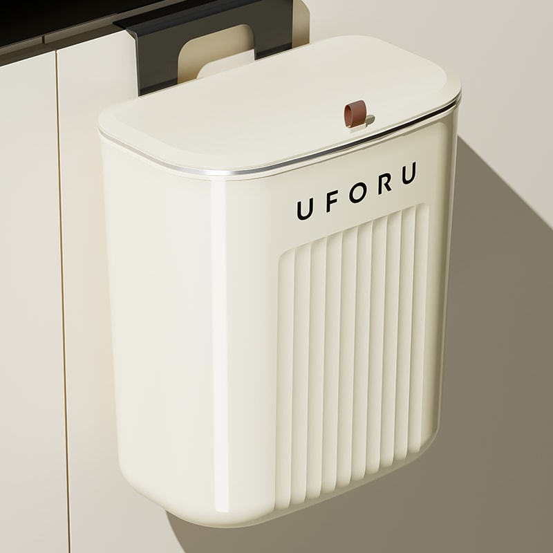 【UFORU】懸掛壁掛式有蓋垃圾桶 大／小