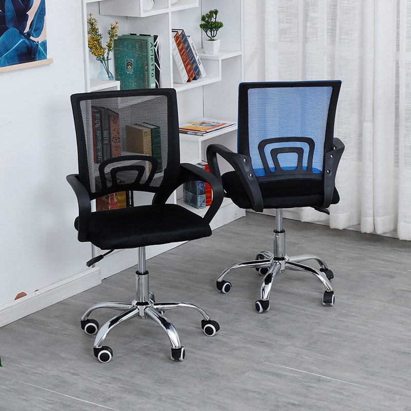 簡約透氣網布鋼製腳電腦椅 辦公椅 滑輪椅