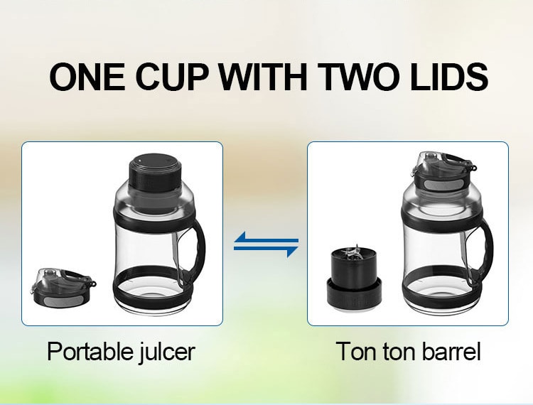大容量運動便攜式榨汁機 果汁機 攪拌機(2L) 多色可選